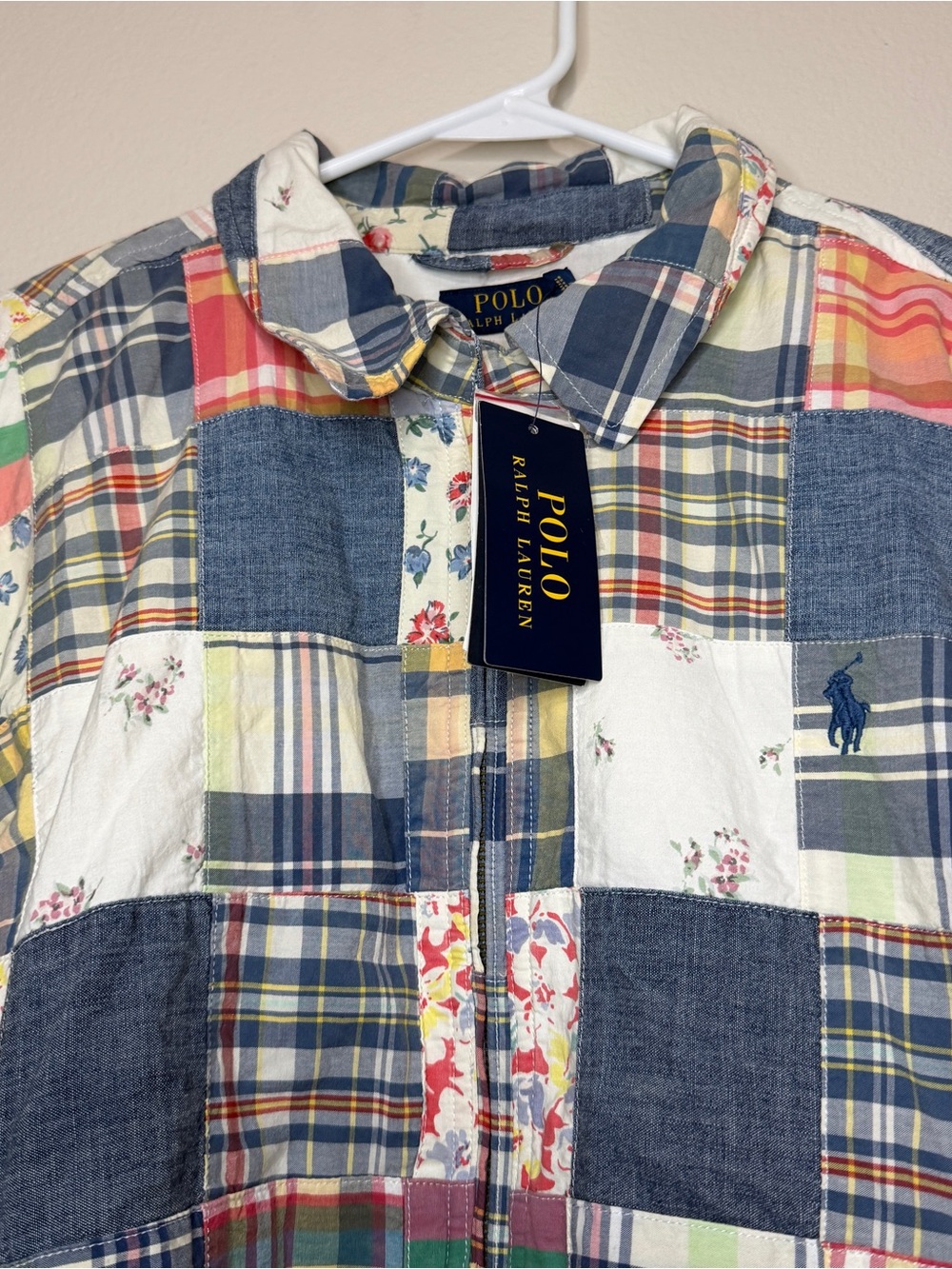 Polo Ralph Lauren Jacket Patchwork Bomber Floral Flower Pattern Womens XL NWT - Picture 2 of 6
